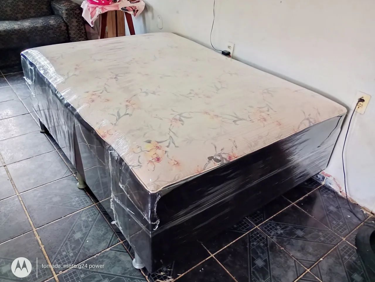 Cama Box Casal De Molas Higenizada 