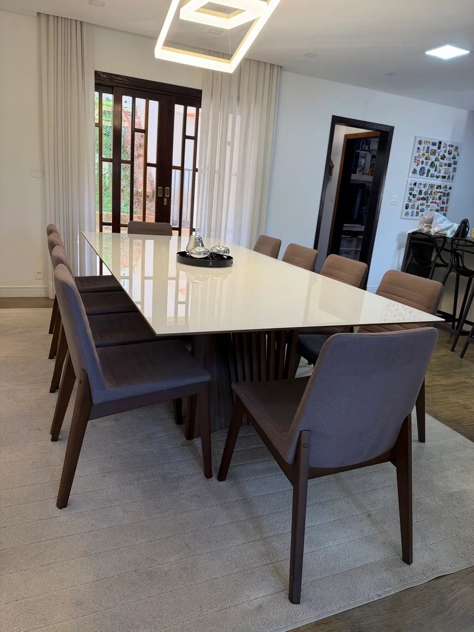 Mesa de jantar 2,60m por 1,20 com 10 cadeiras - Foto 5