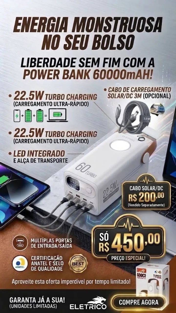 Power Bank 60000mAH