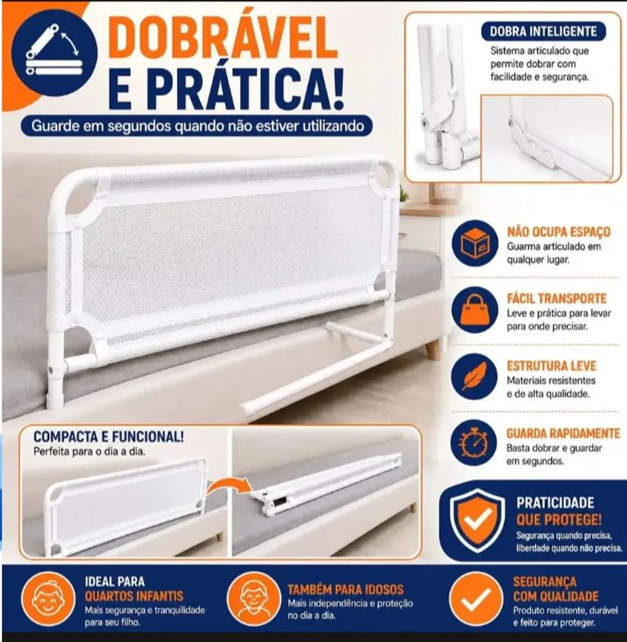 Proteção de cama para bebês e idosos  - Foto 2