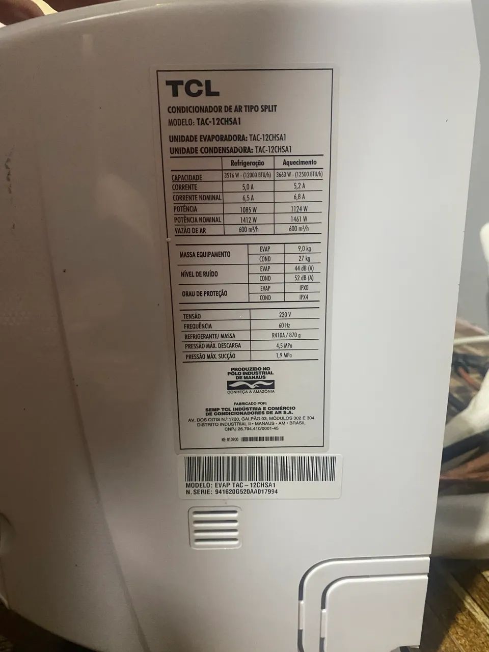 Ar-Condicionado TCL 12.000 BTUs - Foto 4