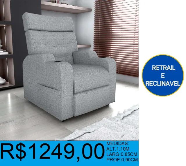 POLTRONA -  RETRAIL E RECLINAVEL = COMPRE HOJE E RECEBA EM ATE 72H