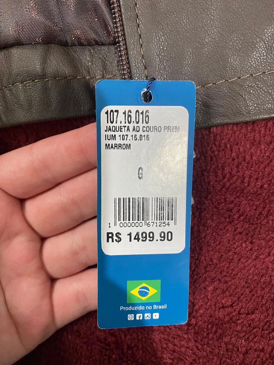 Jaqueta de Couro Marrom Masculina - Foto 4