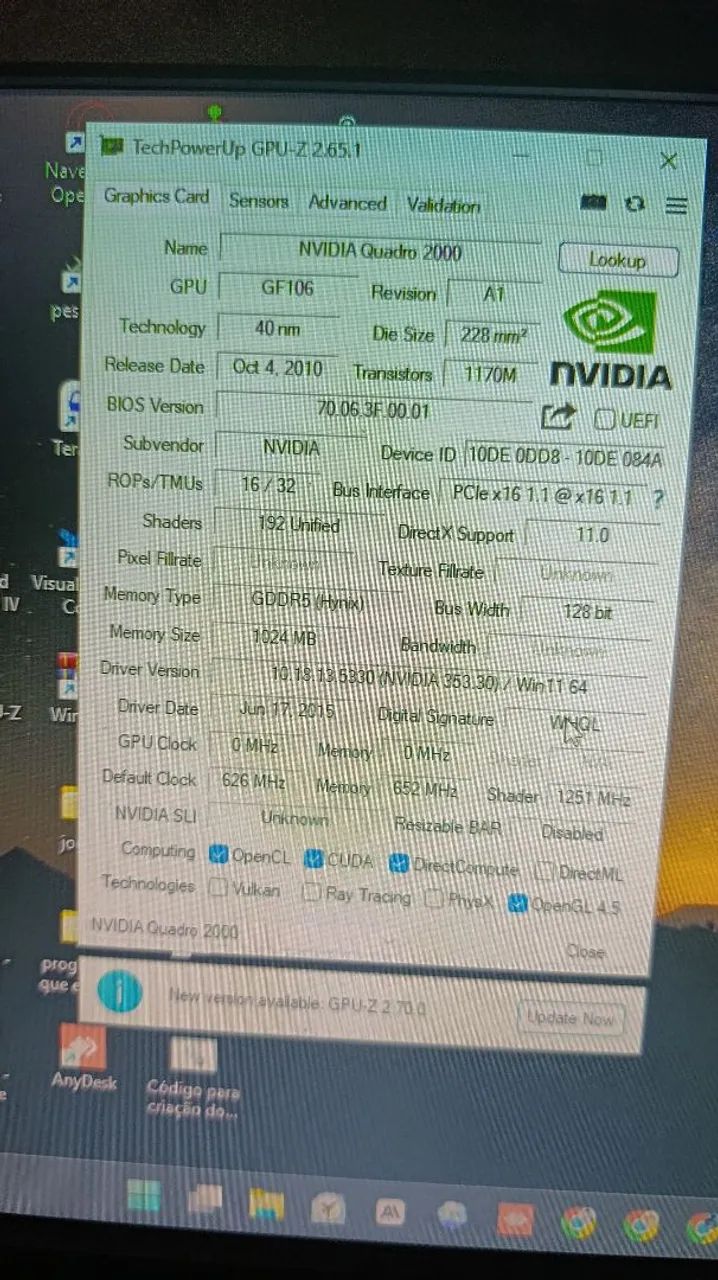 Placa de vídeo NVIDIA Quadro 2000 - Foto 3
