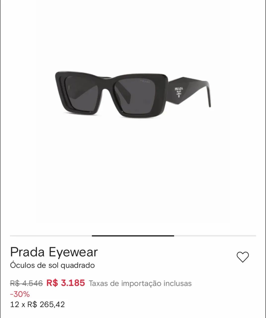 Óculos Prada 