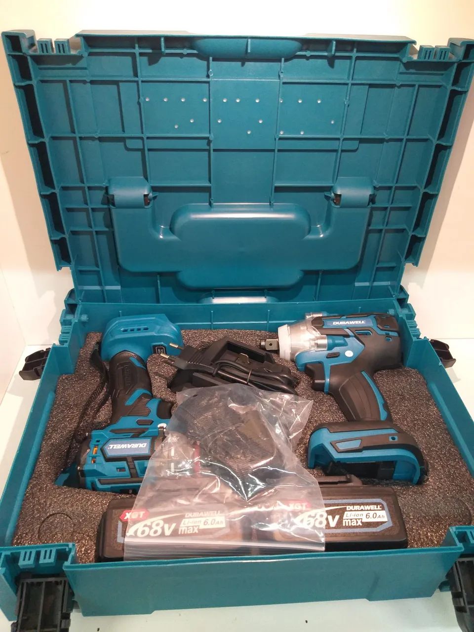 Kit Chave Impacto Parafuçadeira Elétricas 2 Bateria Sem Fio