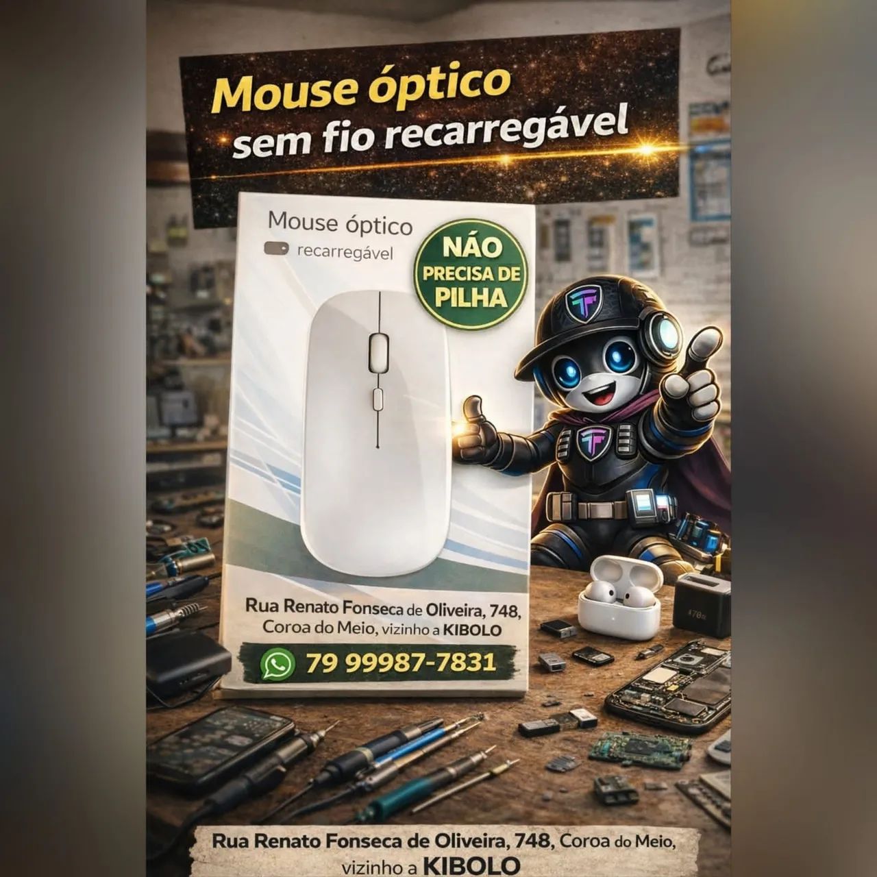 MOUSE ÓPTICO SEM FIO.