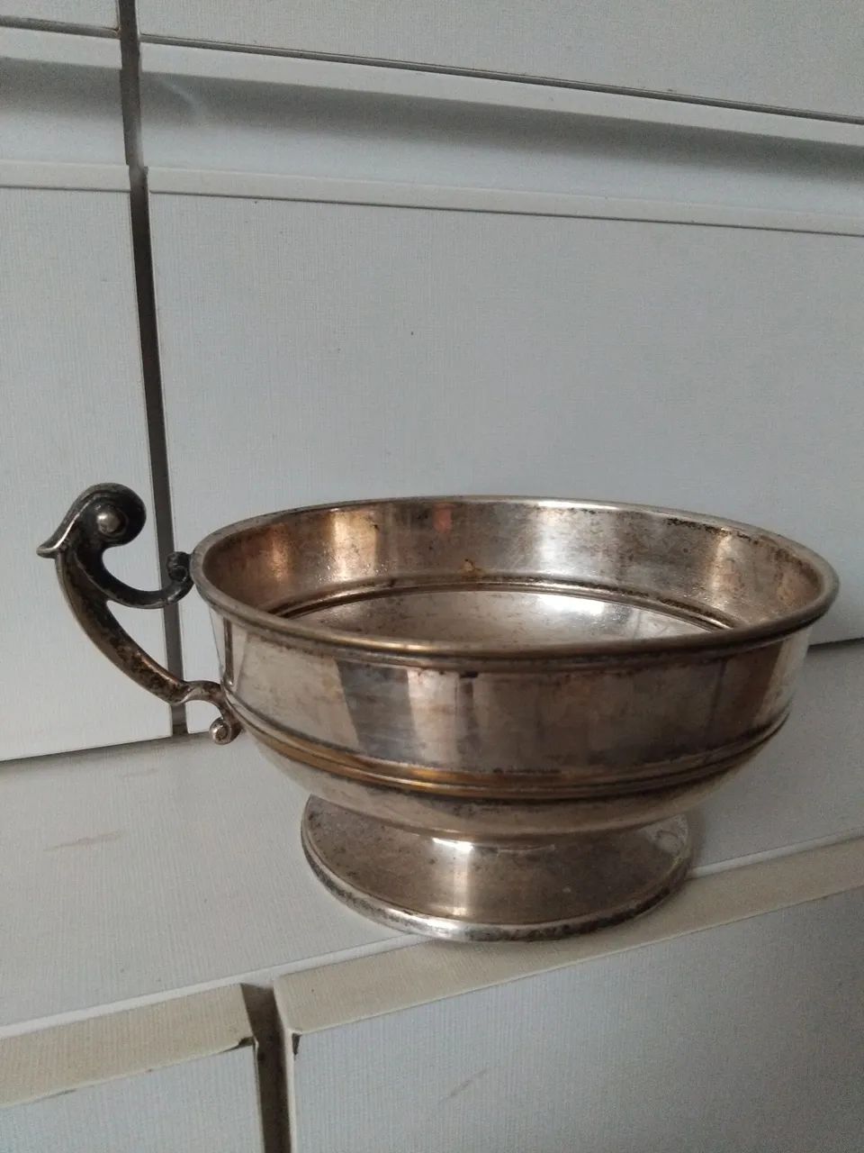 Pote antigo com banho de prata - Foto 5