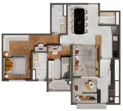 PLANTA 75m²