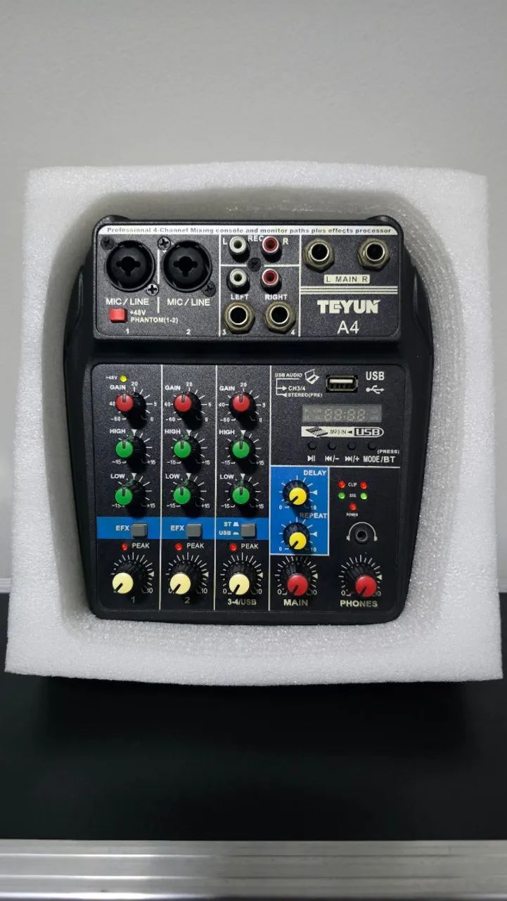 Mesa de Som 4 Canais com Bluetooth e Interface de Áudio Integrada - Foto 2