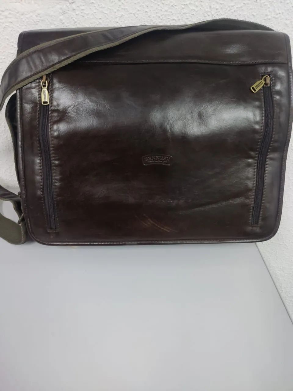 Bolsa couro masculina - Tiracolo executiva Vintage