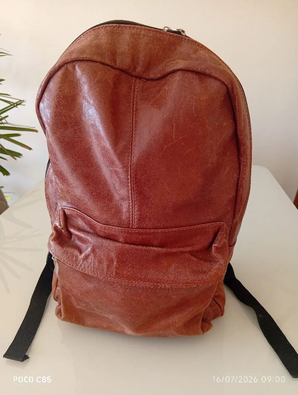 Mochila em couro 