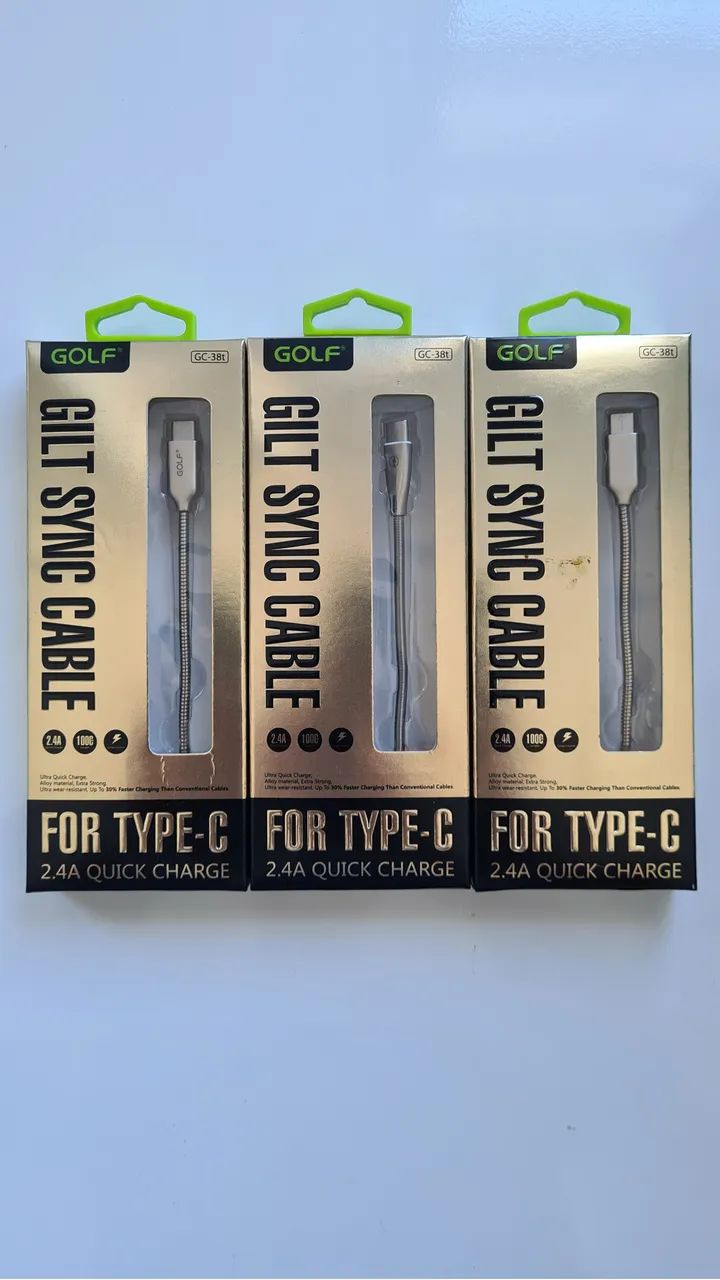 150 Cabos Tipo C / USB 1 Saída (Lote 150 unidades)