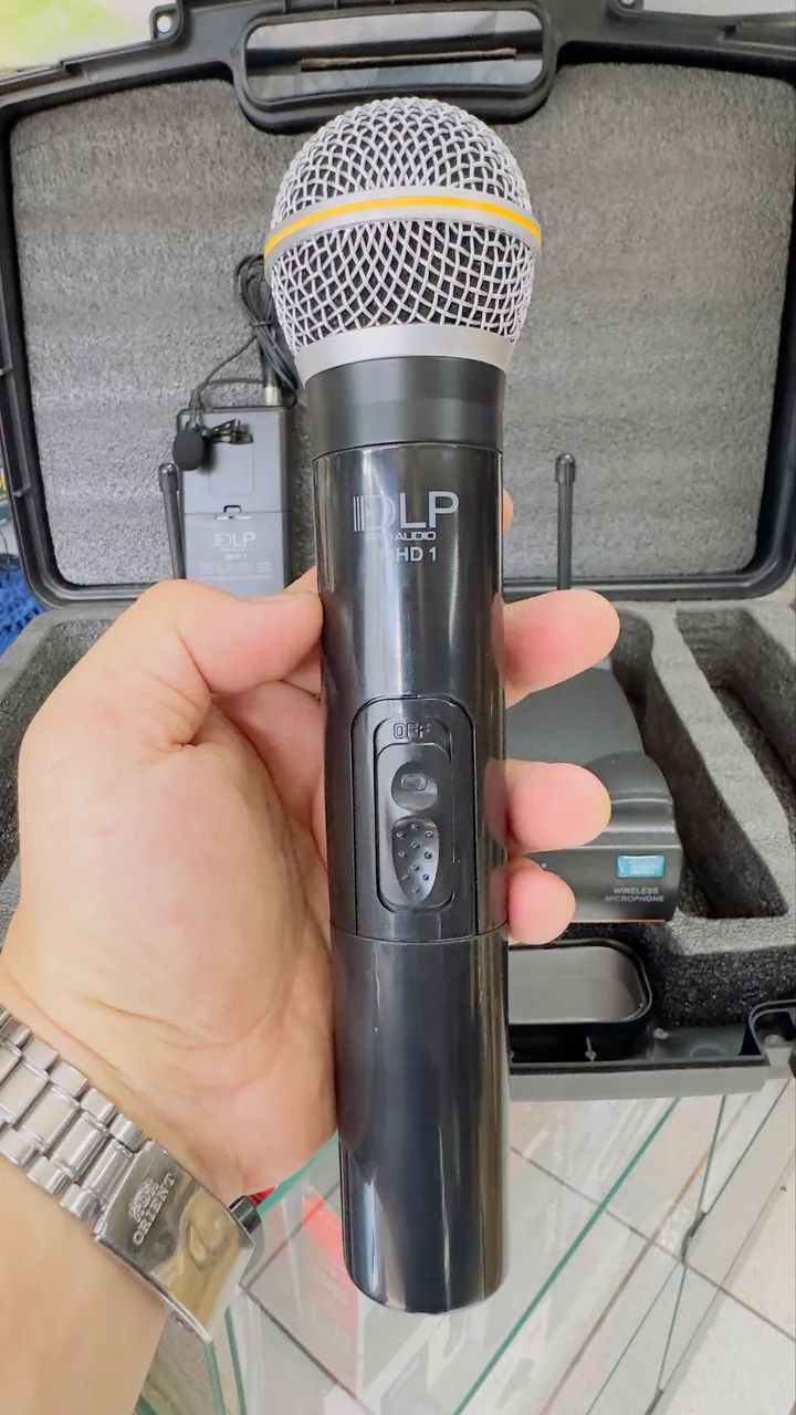 Microfone sem fio DLP Lapela e bastão UHF - Foto 2