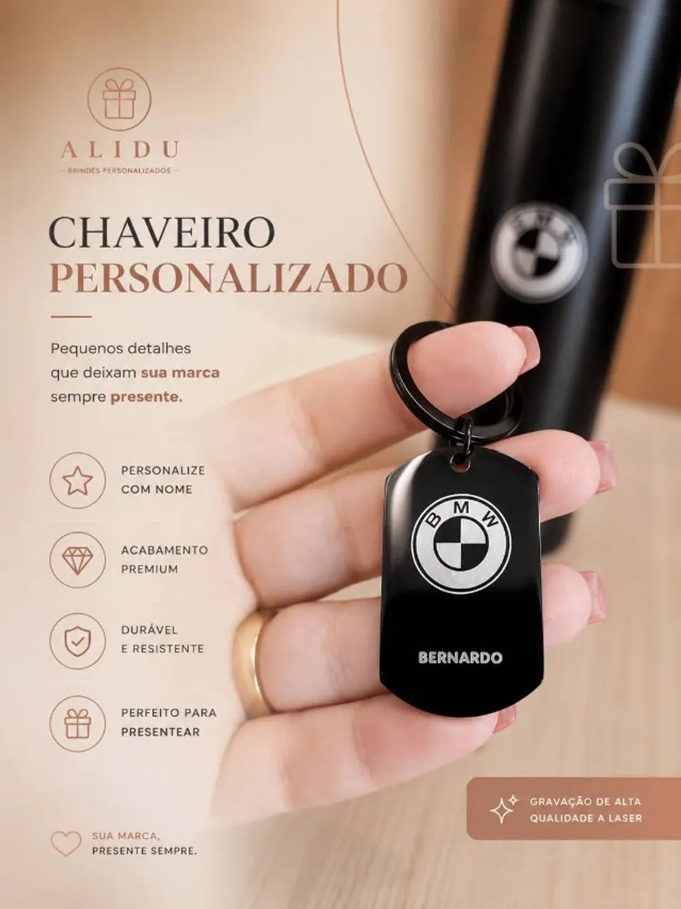 Chaveiros Personalizado Gravado A Laser - Foto 4