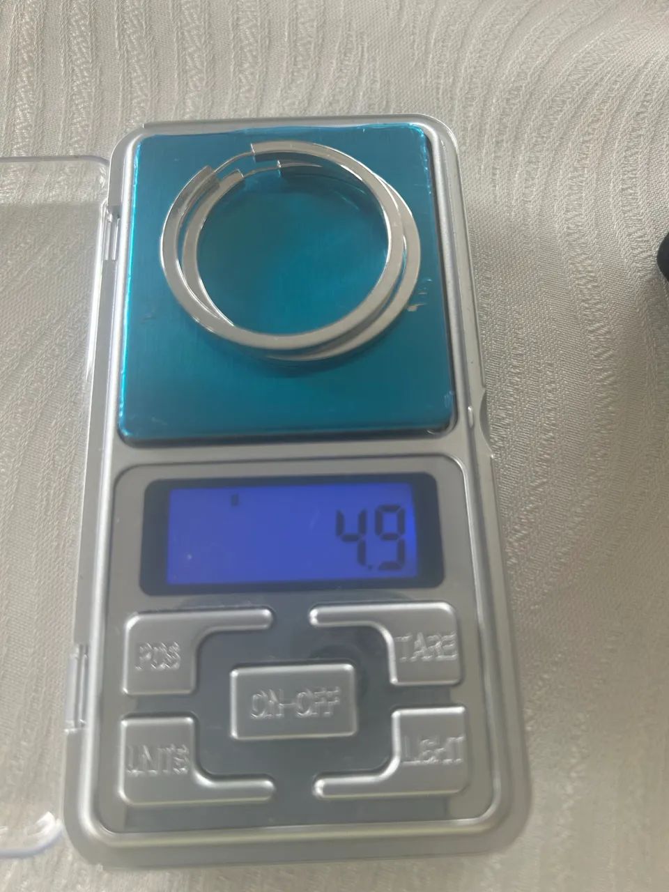 Argola de ouro branco 18k - Foto 2