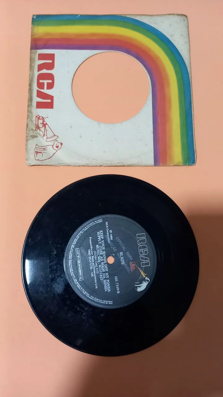 Vinil de 7 polegadas raridade (cerca de 17-18 cm de diâmetro). - Foto 5