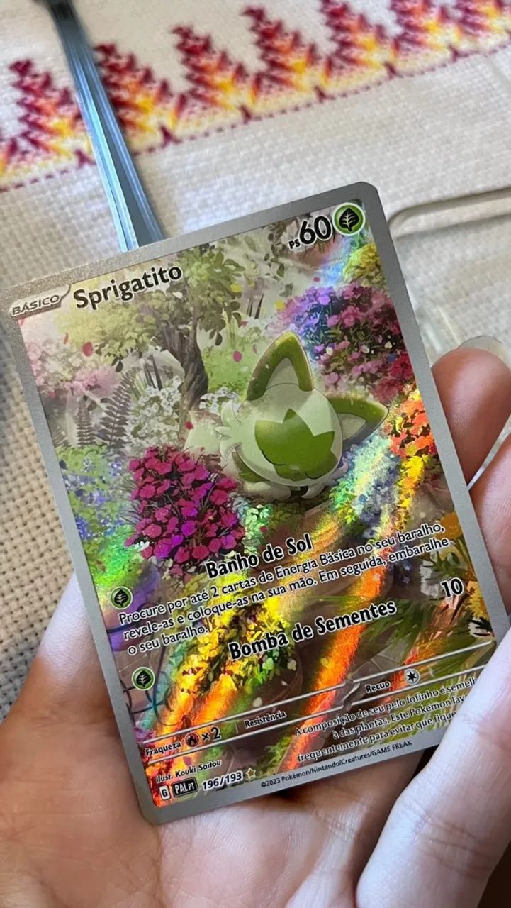 Carta Pokémon Full Art Sprigatito (196/193)
