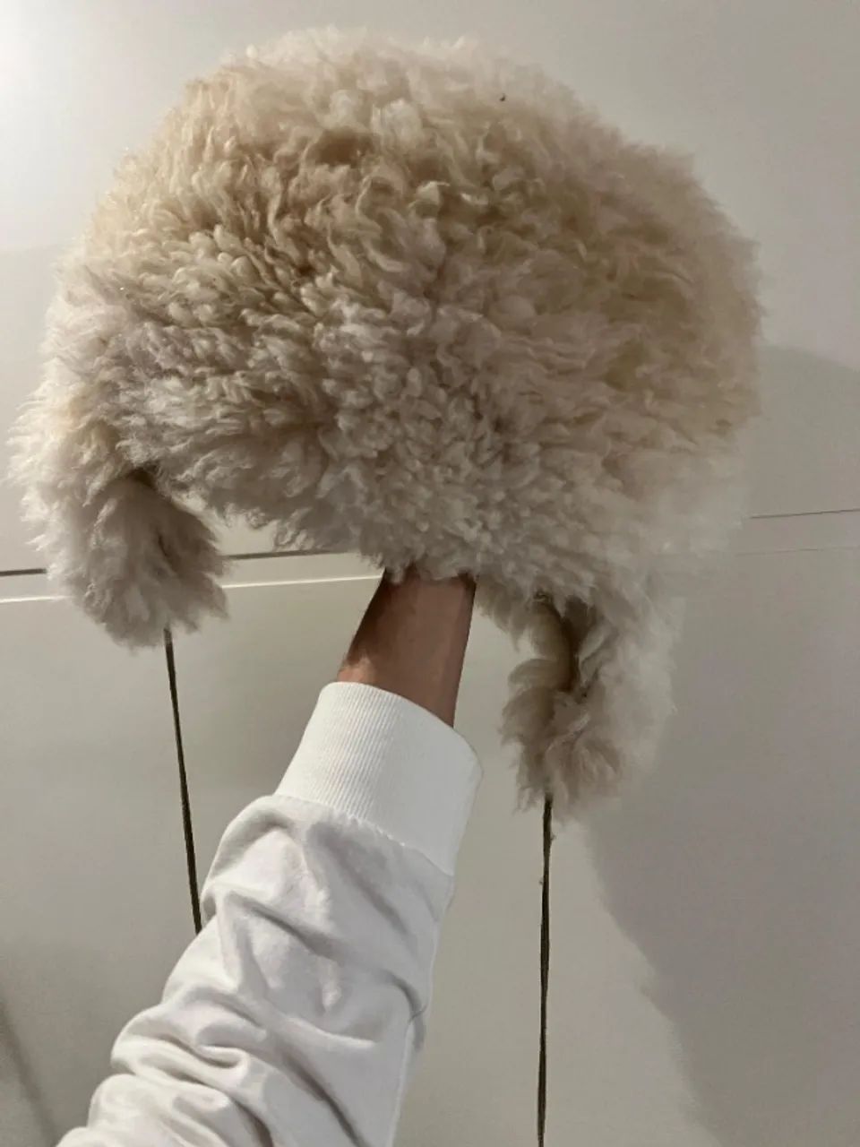 Capéu Gorro Lã Natural de Lhama - Foto 4