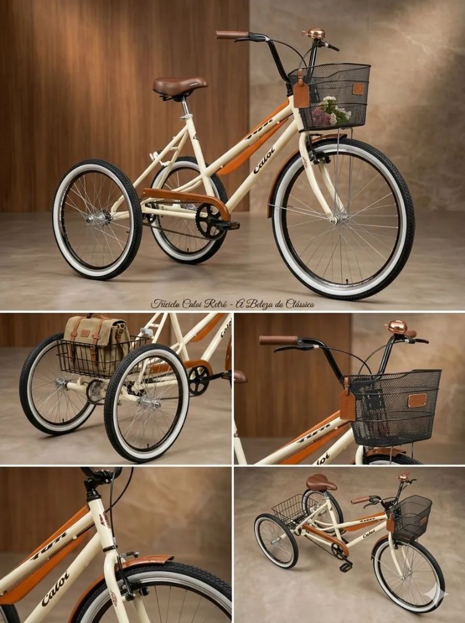 lindo Triciclo Caloi Retrô 26 freios a disco