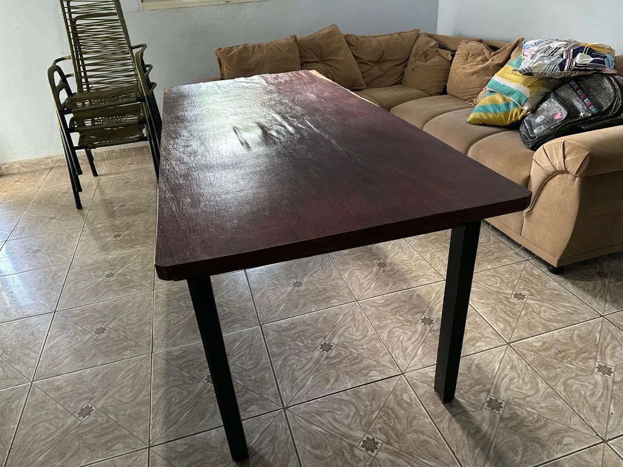 Mesa Grande base de madeira