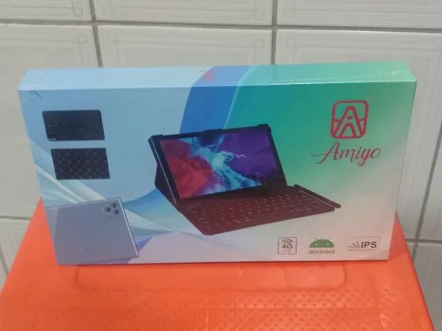 Tablet 10.1" Cinza com Teclado e Entrada para Chips 4gb 128gb Promoção