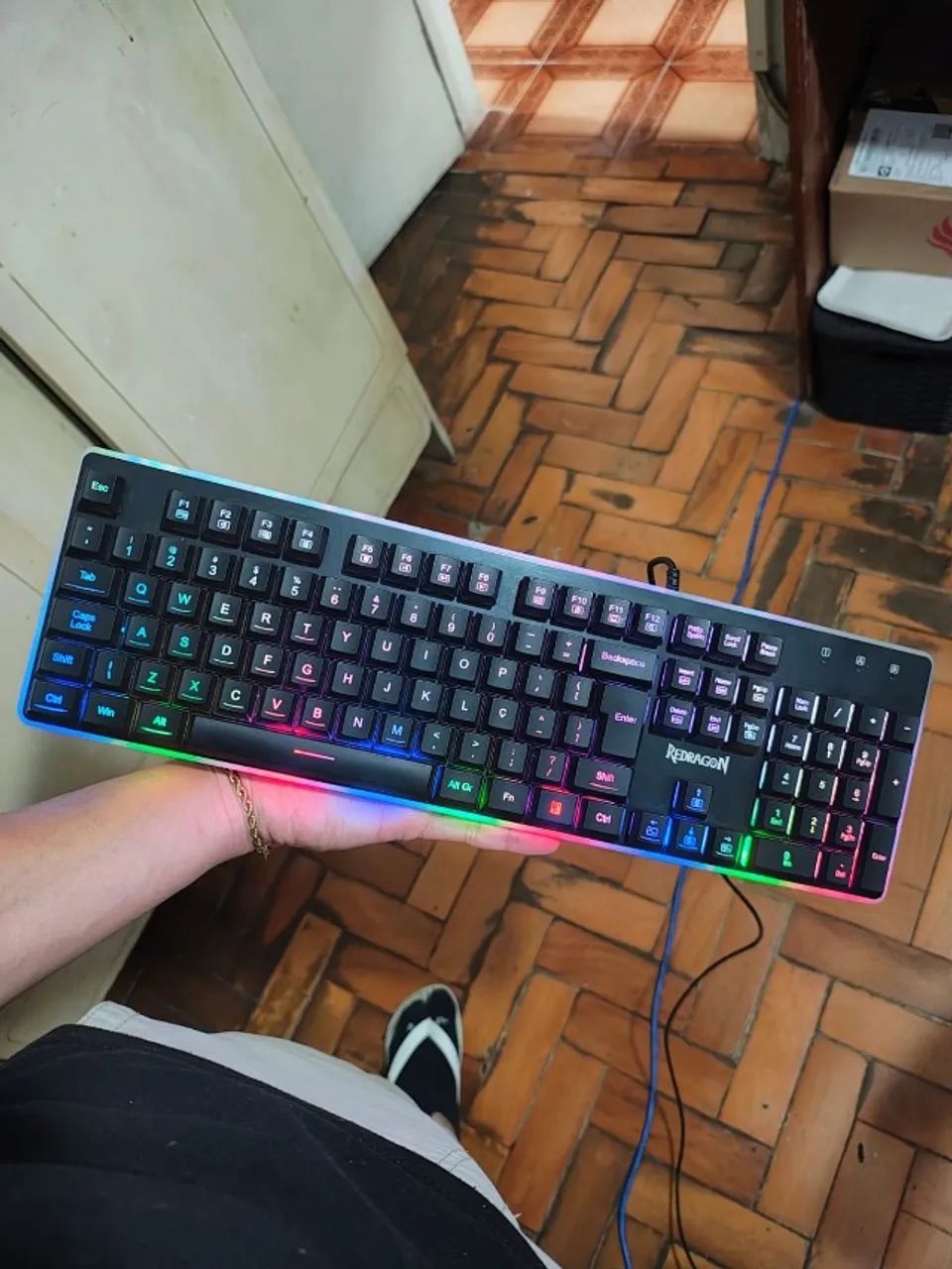 KIT RED DRAGON - TECLADO DYLUS 2 E MOUSE COBRA M711 - Foto 3