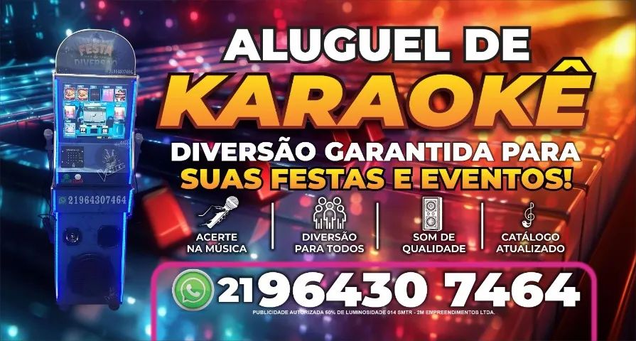 Aluguel de Karaokê. R$ 199