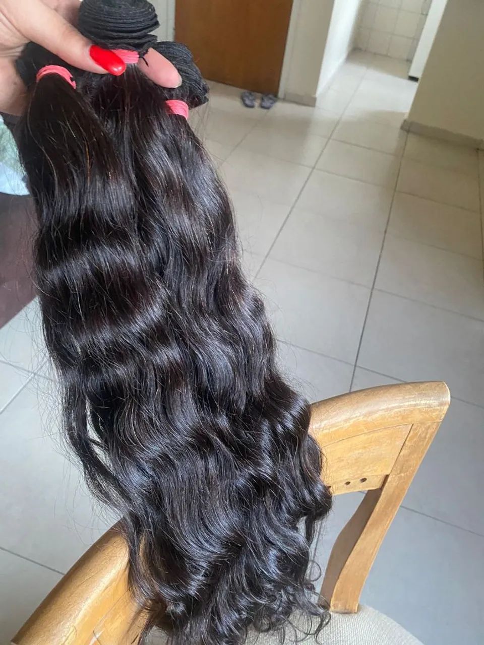 Cabelo vietnamita na tela 65cm - Foto 5