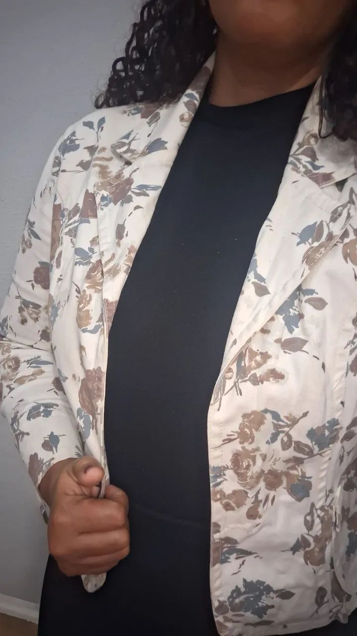 Jaqueta de Sarja Estampada - Desapego - Foto 2
