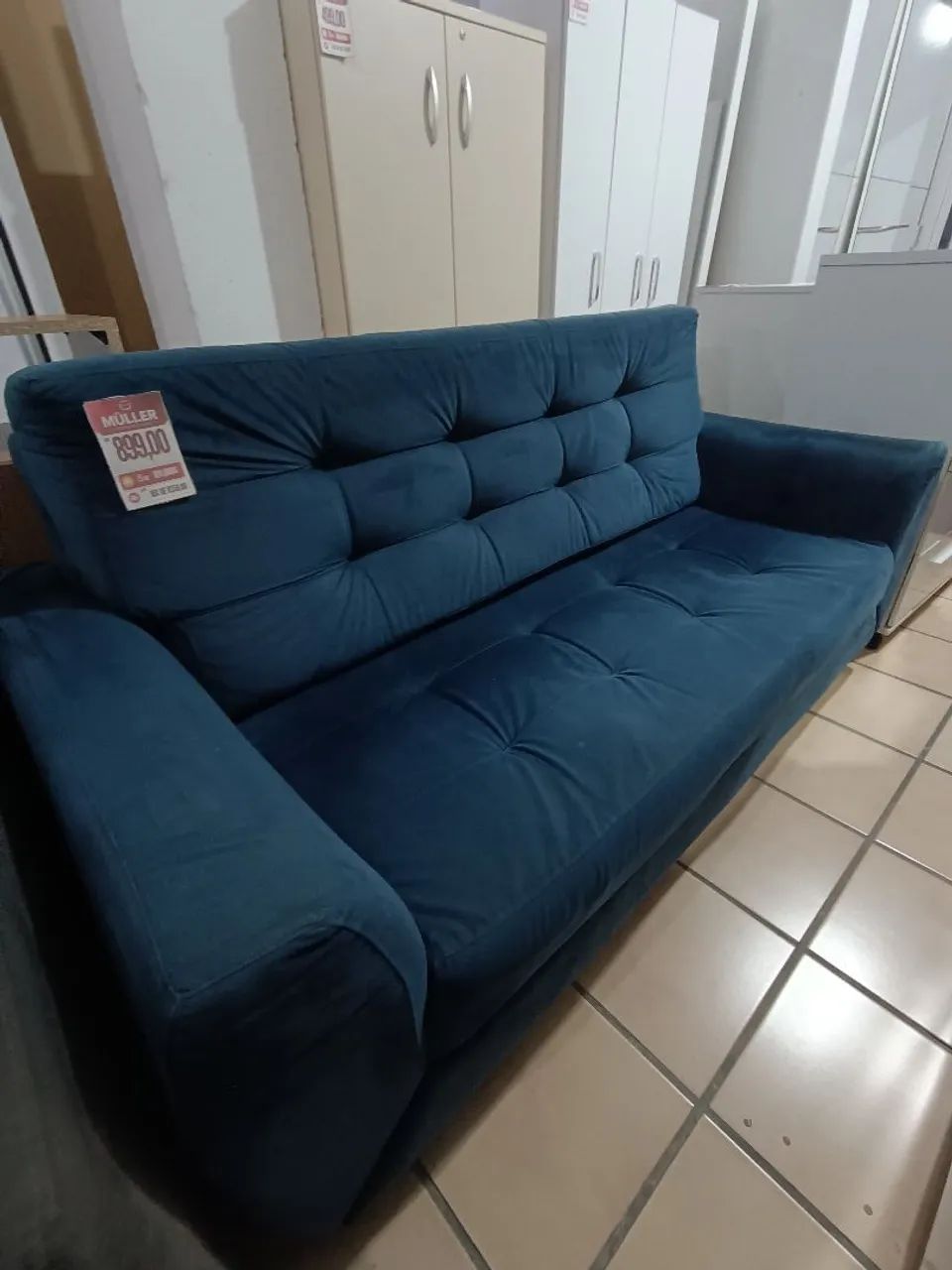 Sofá azul fixo  - Foto 3