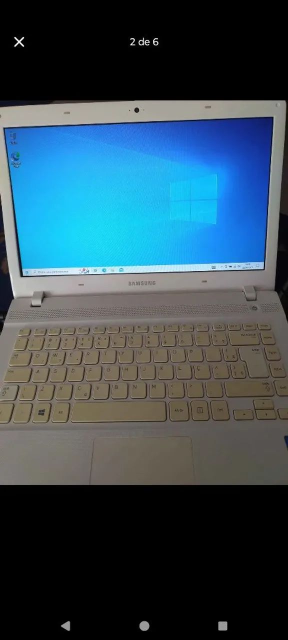Notebook Samsung Branco I3 4G de memória  - Foto 4
