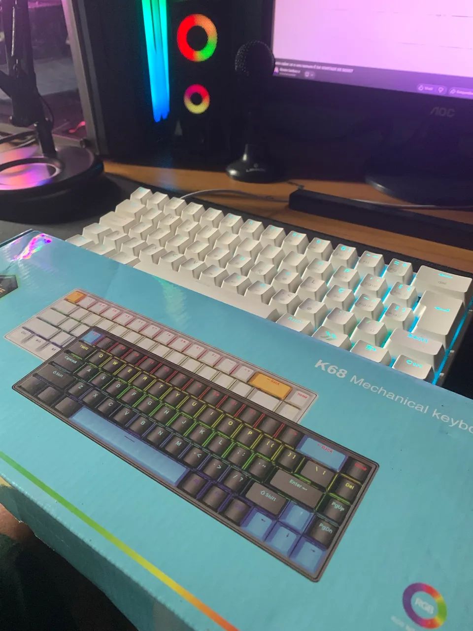 Teclado mecânico Switch azul - Foto 2