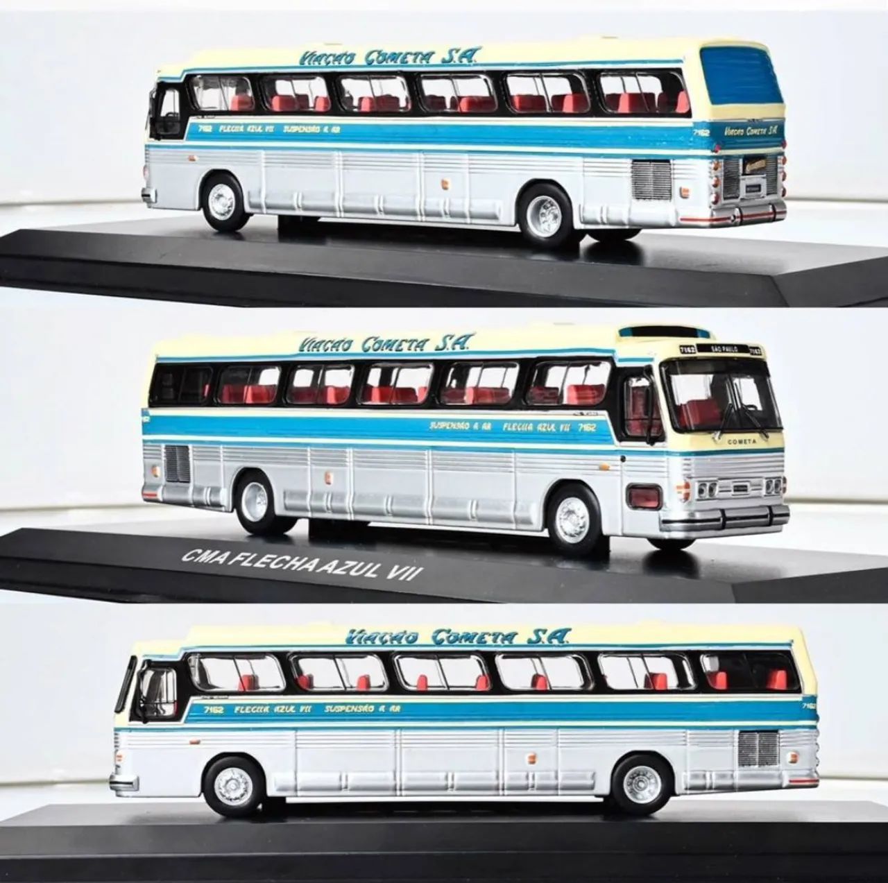 Miniatura 1/72 Ônibus CMA Flexa  Azul Cometa BR Classics... * - Foto 2