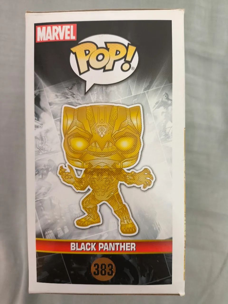 Funko Pop Marvel Studios 383 Black Panter Gold Lacrado  - Foto 4