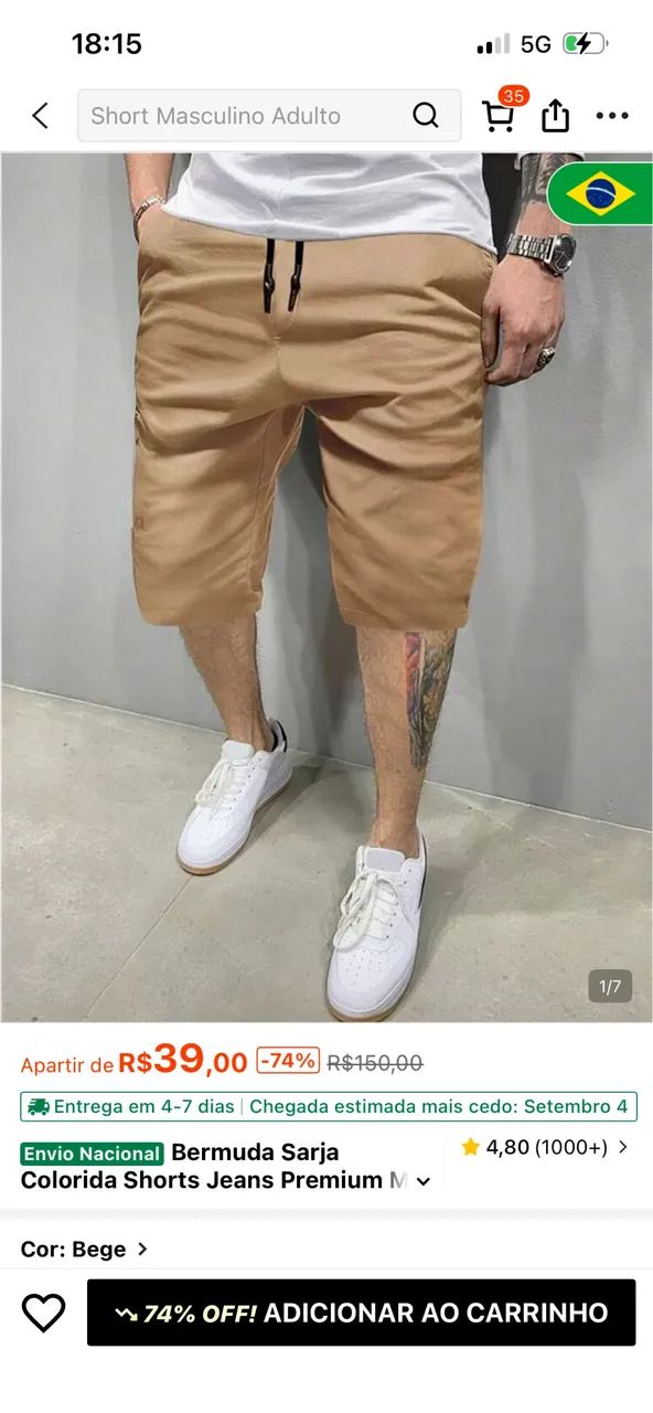 3 bermudas sarja GG