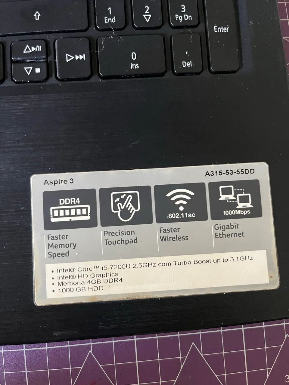 Notebook Acer Aspire 3 - Intel Core i5 - Precisa de Reparo  - Foto 2