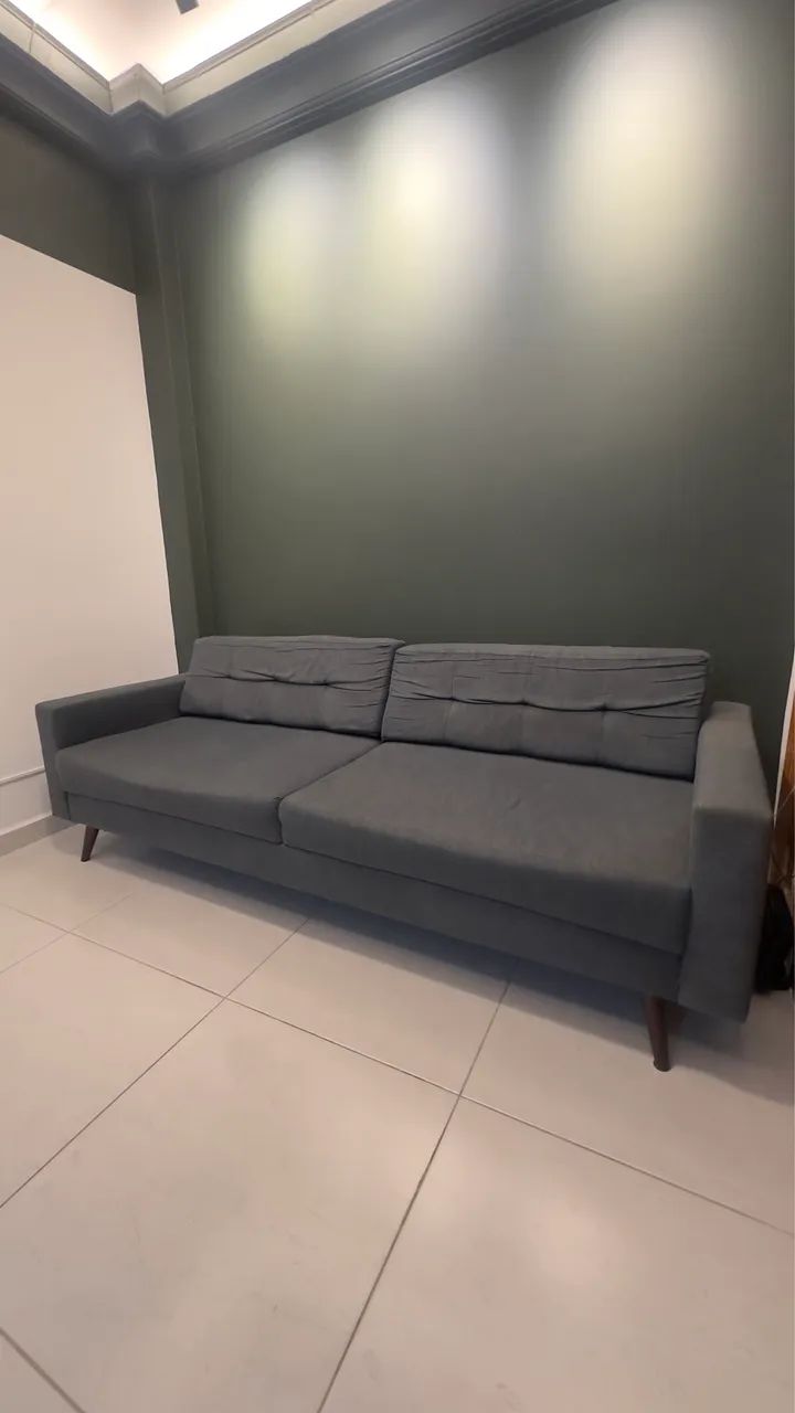 Sofá Living 4 Lugares - Cinza Chumbo | 2,10m - Foto 2