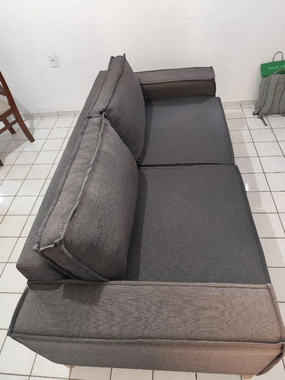 Sofá 4 lugares em linho - Foto 4