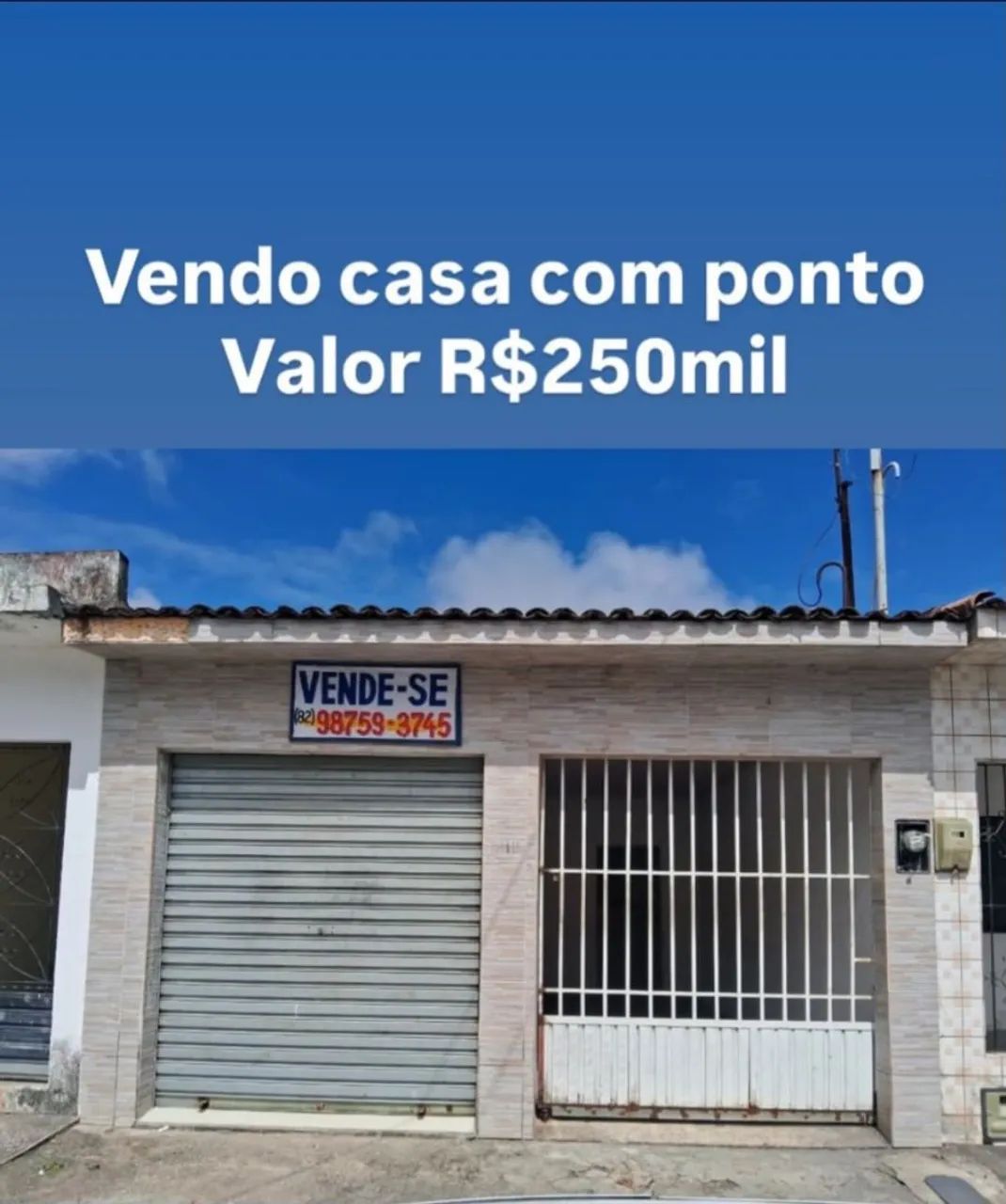 Vende-se uma casa com ponto comercial