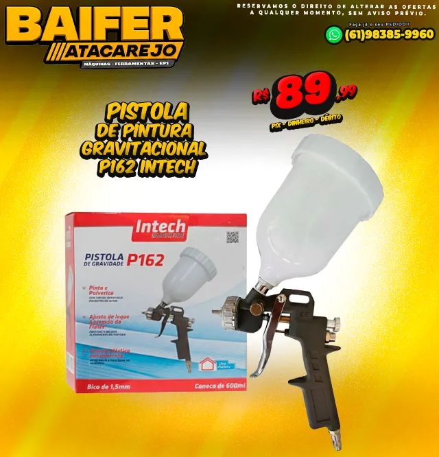 Pistola de Pintura Gravitacional P162 Intech