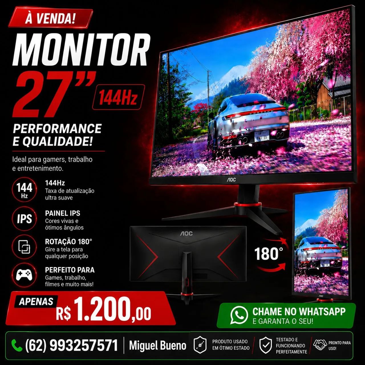 Monitor Gamer 144Hz