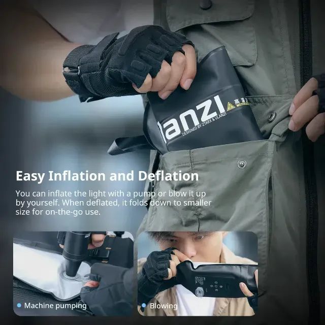 Bastão LED Inflável Ulanzi UA12 Iluminador Magnético Barra Luz Bicolor Fotografia Estúdio - Foto 4