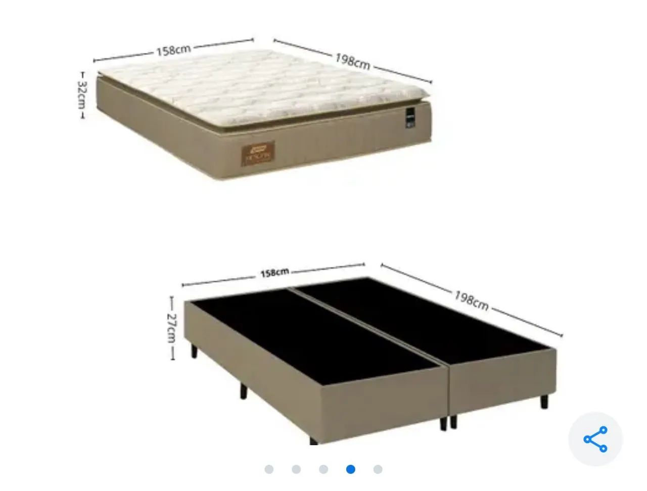Cama Box Queen Size 158 cm - molas ensacadas GAZIN - Foto 4