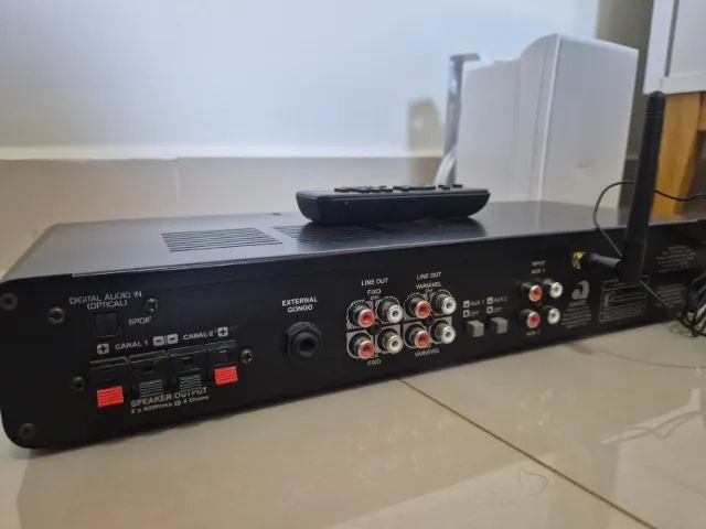 Amplificador Frahm Slim 2700 Optical  + Par de caixas de som JBL C521B - Foto 4