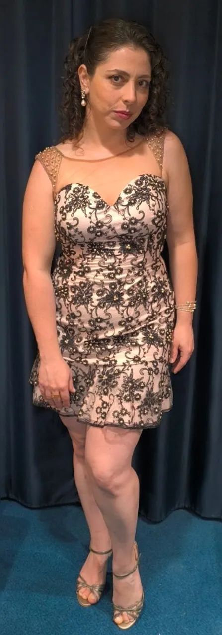 Vestido de Festa com Pérolas