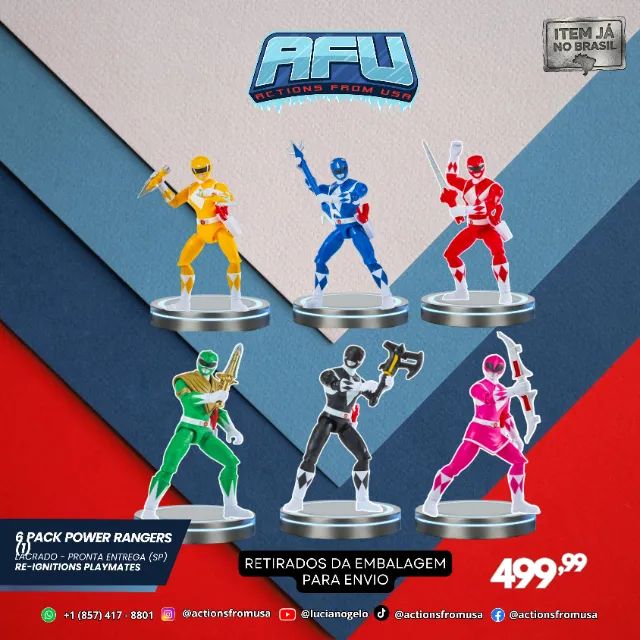Power Rangers Mighty Morphin Re-ignition playmaths (vira cabeça)