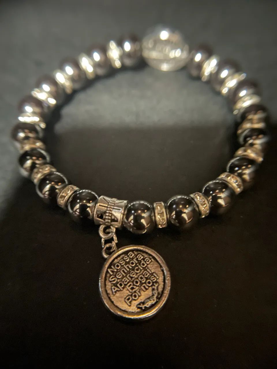 Pulseira Religiosa - Hematitas - Foto 3