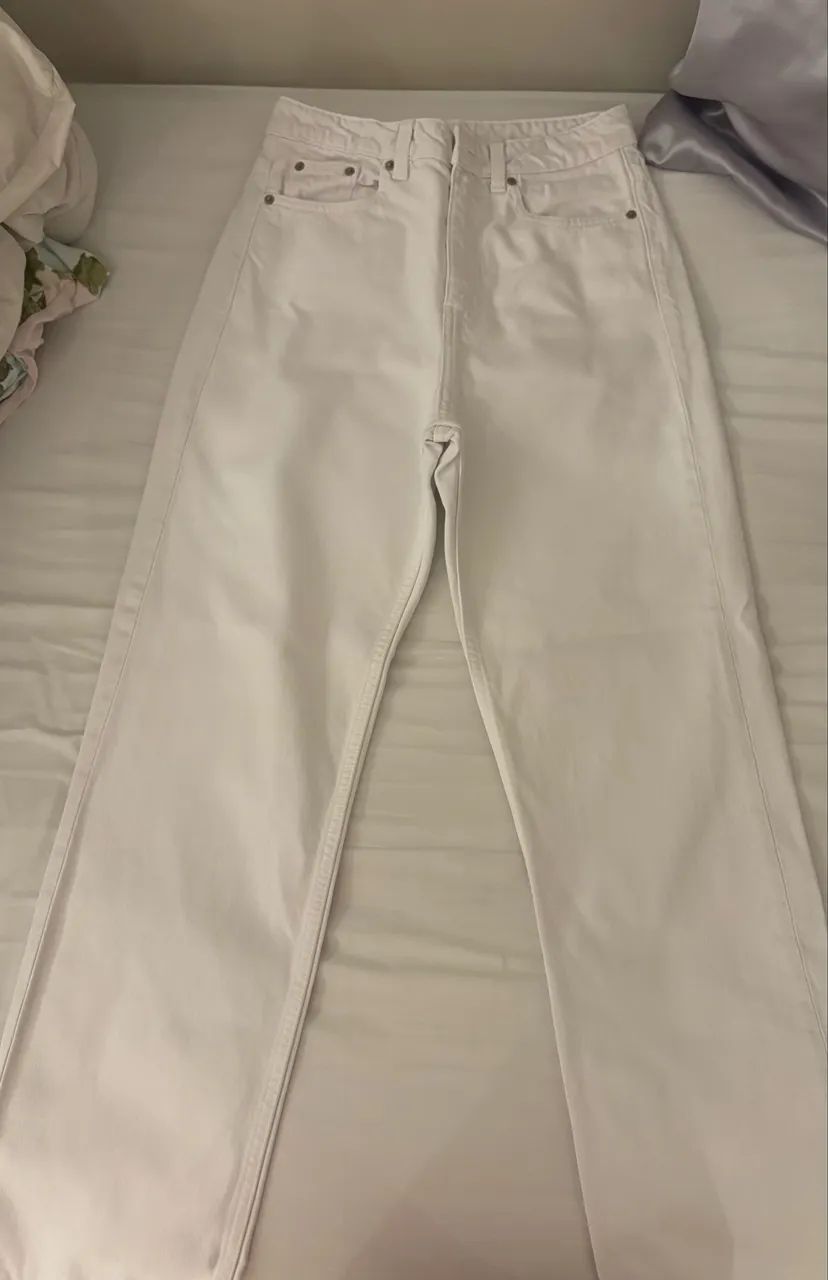 CALÇA JEANS BRANCA ZARA