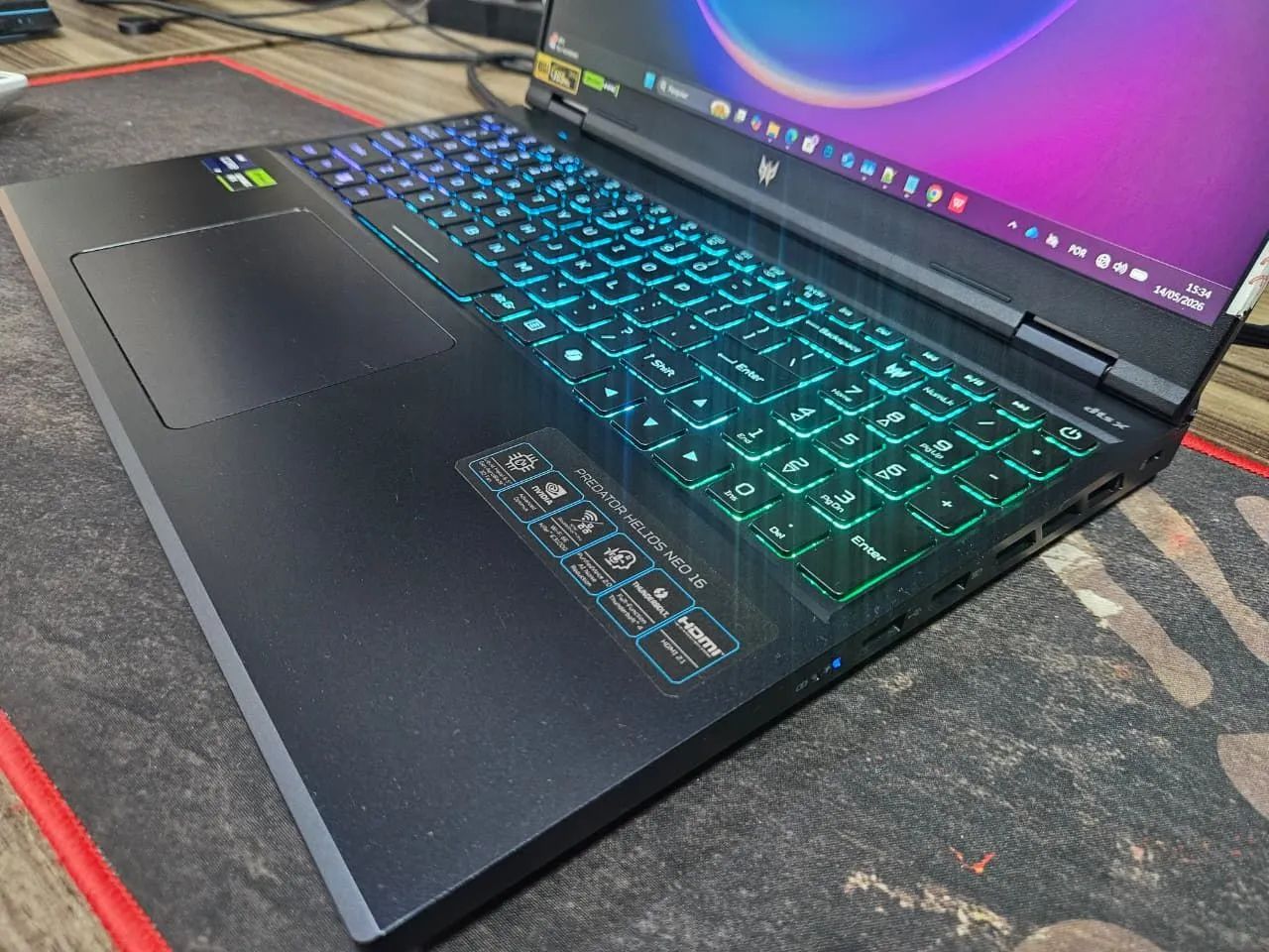 Notebook Gamer acer Predator  i9 14900 rtx 4060 16gb zero - Foto 2